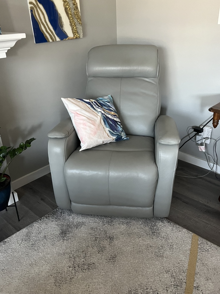 Leather power sofa and chair