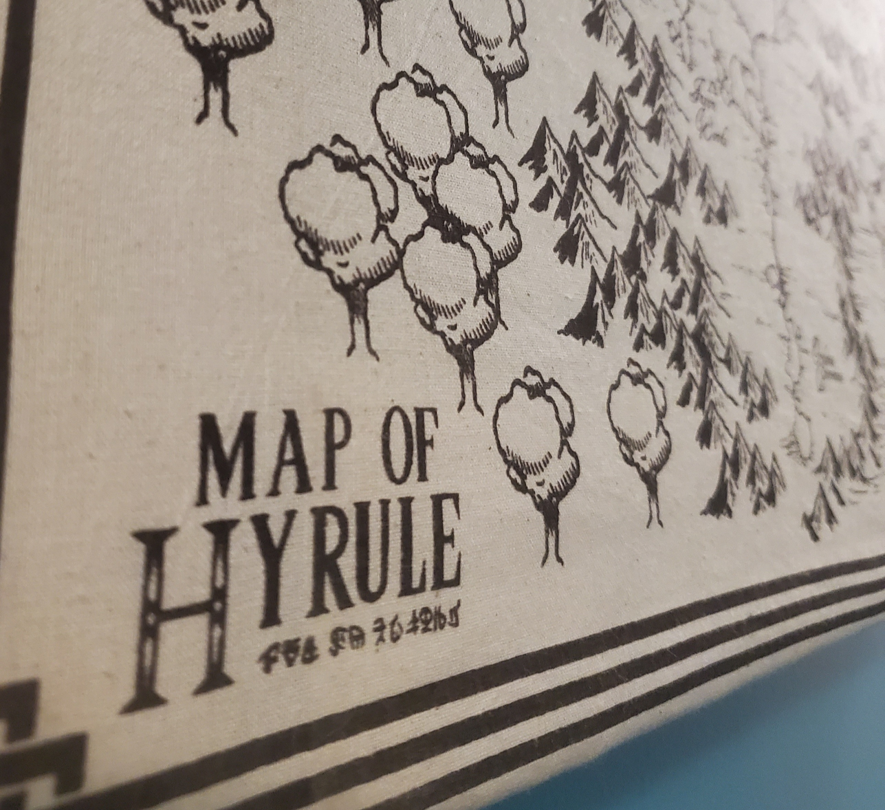 Custom Made Frame - Map of Hyrule from Legend of Zelda