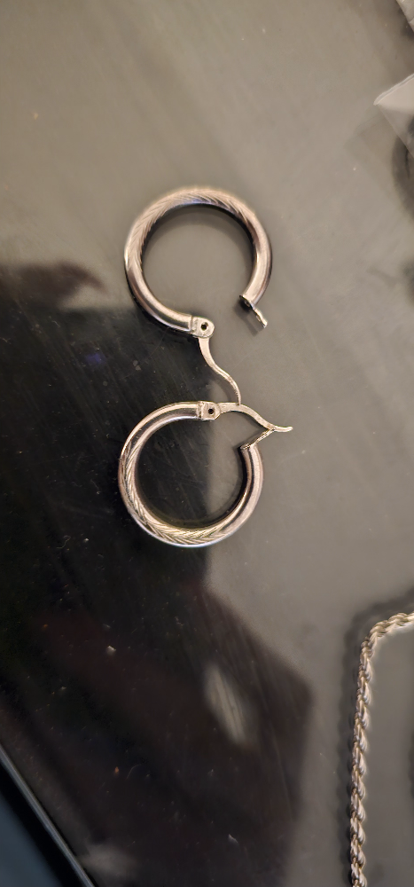 925 silver hoop earrings from south America thumbnail