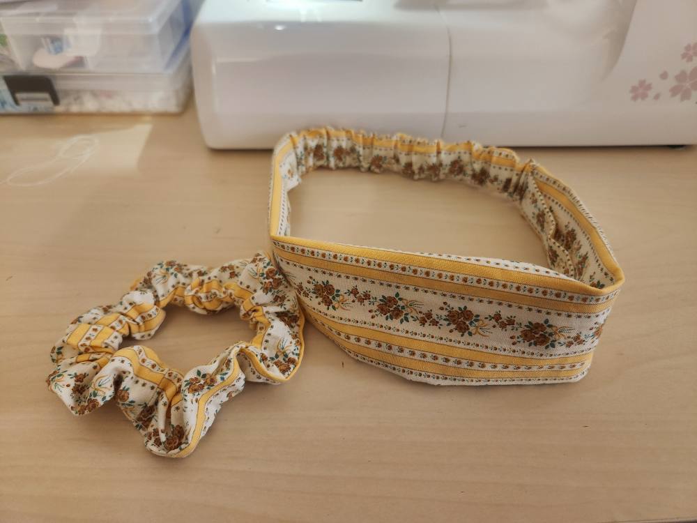 Floral Headband and Scrunchie Set