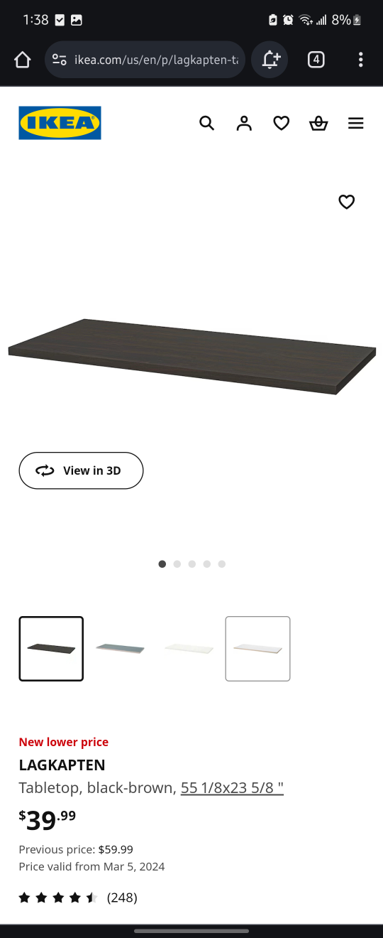 IKEA Black-Brown Lagkapten+Adlis Desk - photo 2