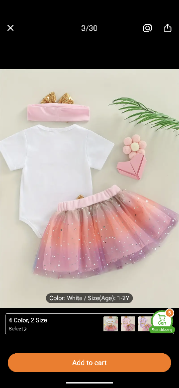 Baby Girl's First Birthday Outfit - photo 2