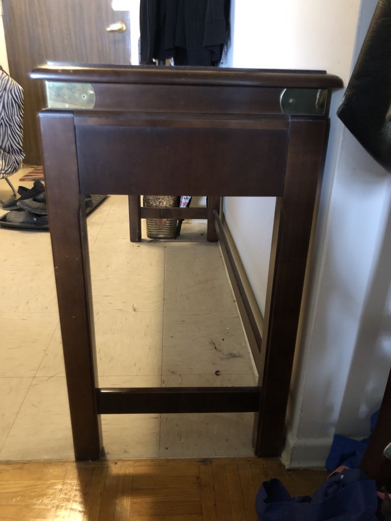 Wooden hall/sofa table & mirror set - photo 3