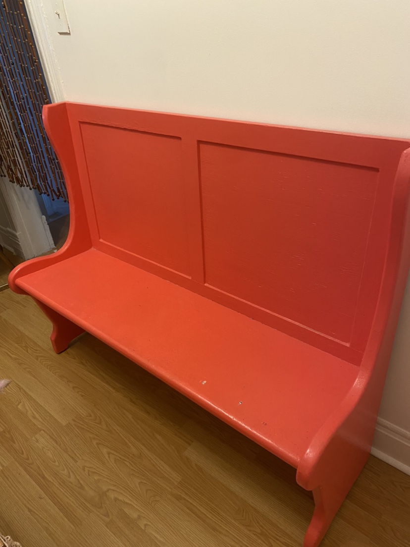 Vintage booth bench/church pew