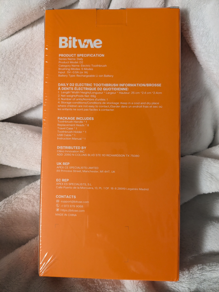 Brand New Bitvae Electric Toothbrush with 8 Replacement Heads image indicator(2)