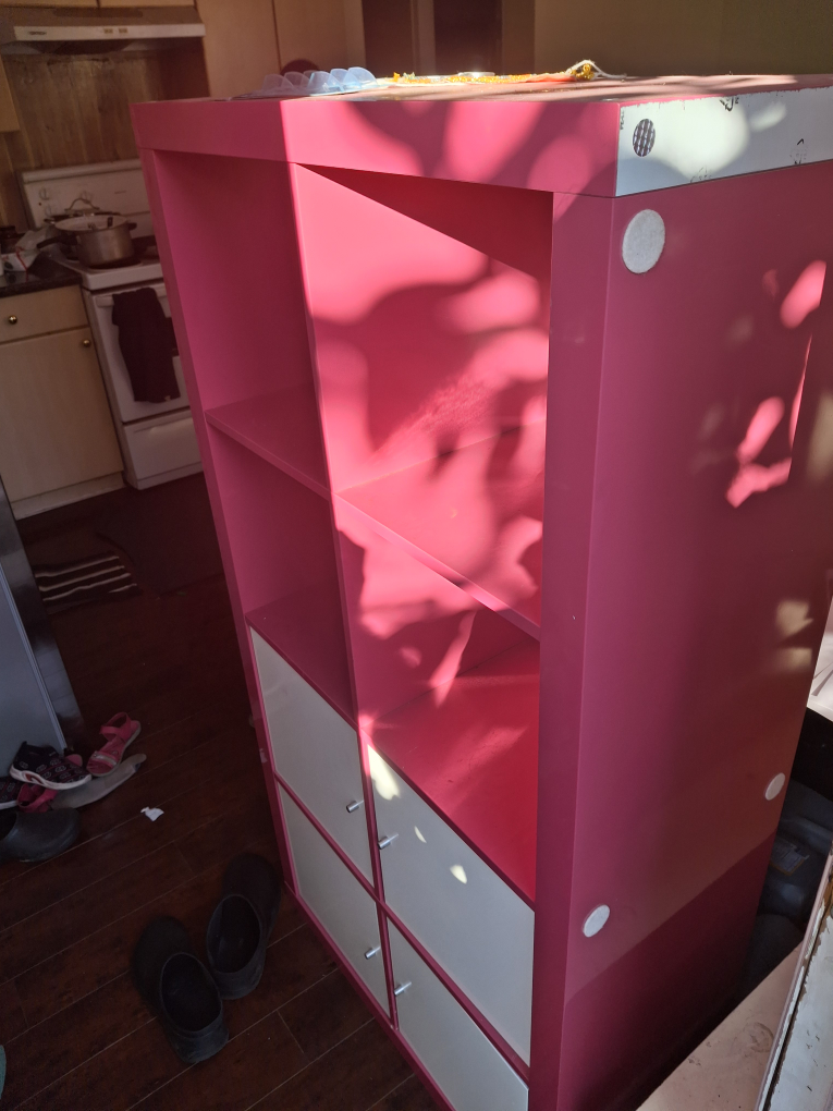 Pink bookshelf  / shoe rack - photo 2