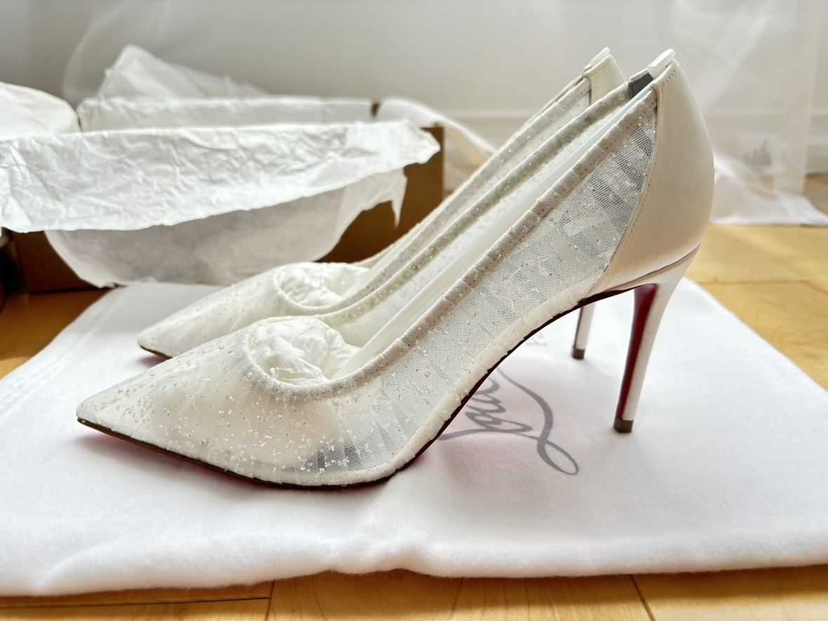 New Christian Louboutin Kate Draperia Bridal Shoes image indicator(4)