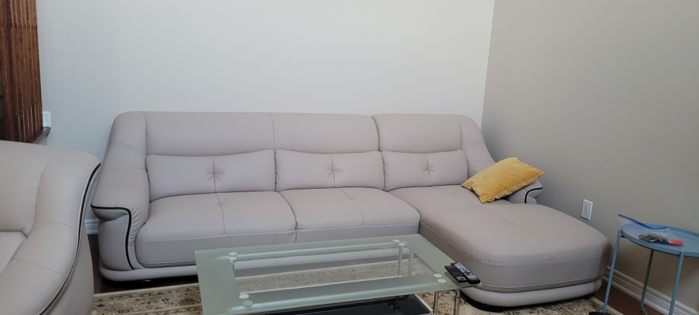 Cream Sofa sectional and swivel lounger - photo 2