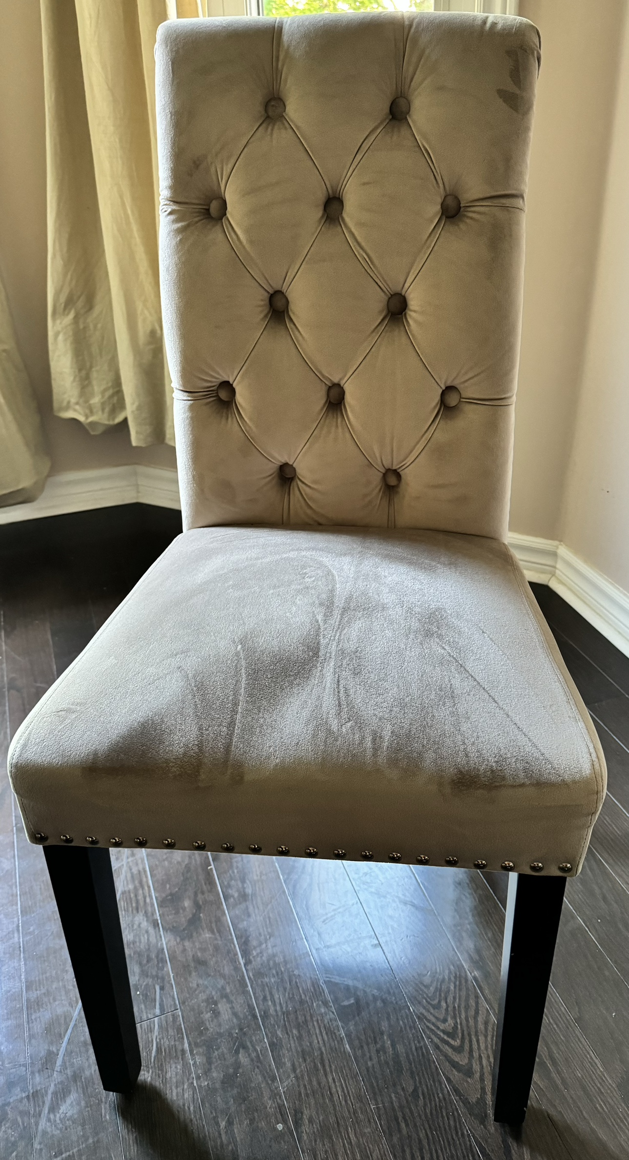 Velvet Quilted Dining Table Chairs - photo 5