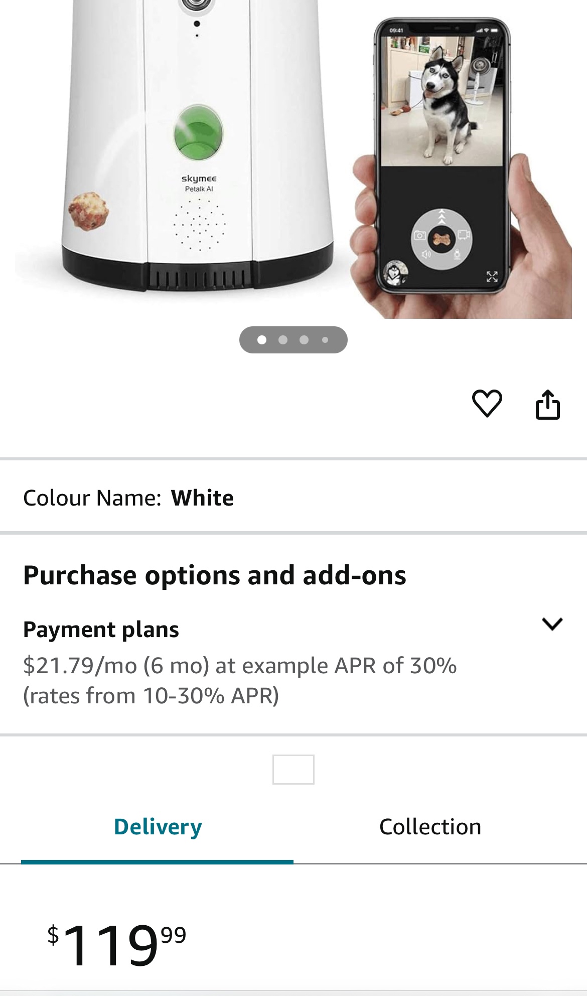 SKYMEE Pet Camera Treat Dispenser, Audio/Night Vision image indicator(4)