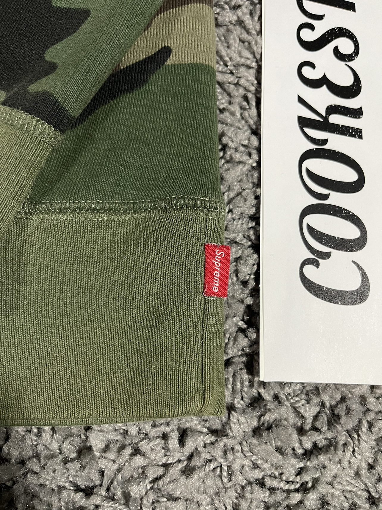 2015FW Box Logo Crewneck Sweatshirt Woodland Green Camo image indicator(6)