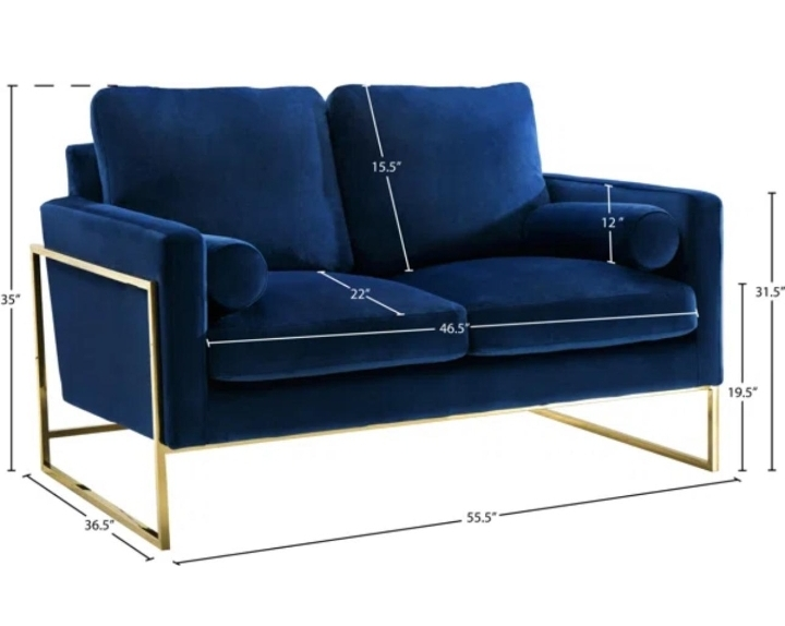 Mila  Love Seat blue image indicator(3)