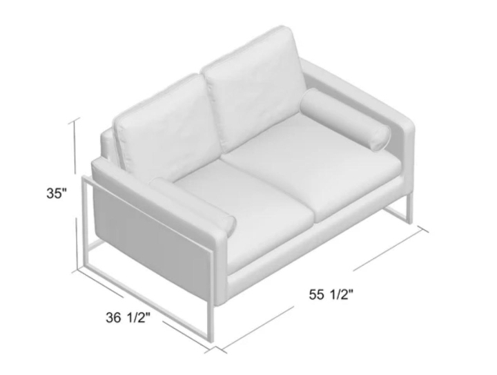 Mila  Love Seat blue image indicator(4)