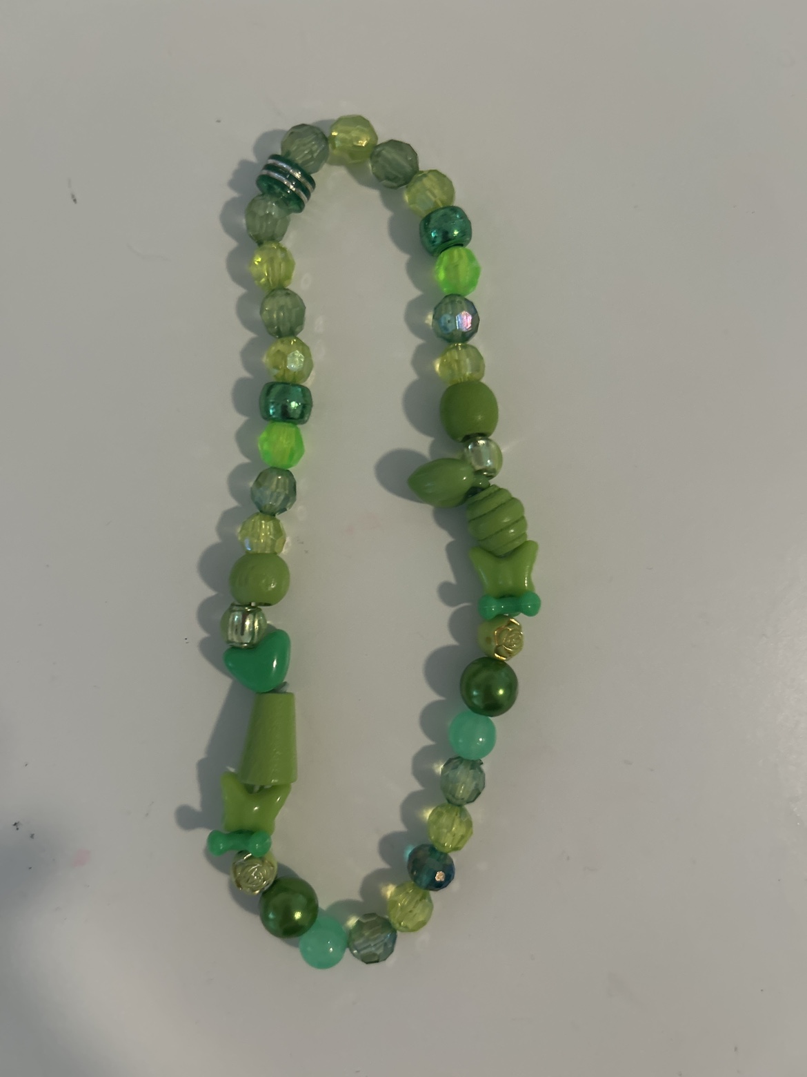 homemade green phone charm