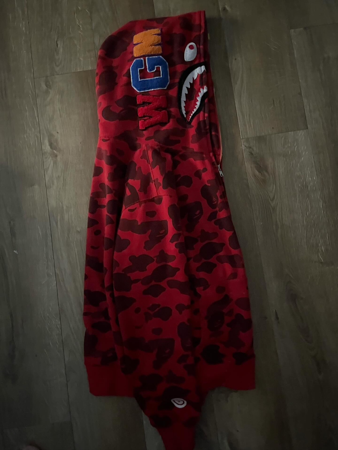 red bape hoodie