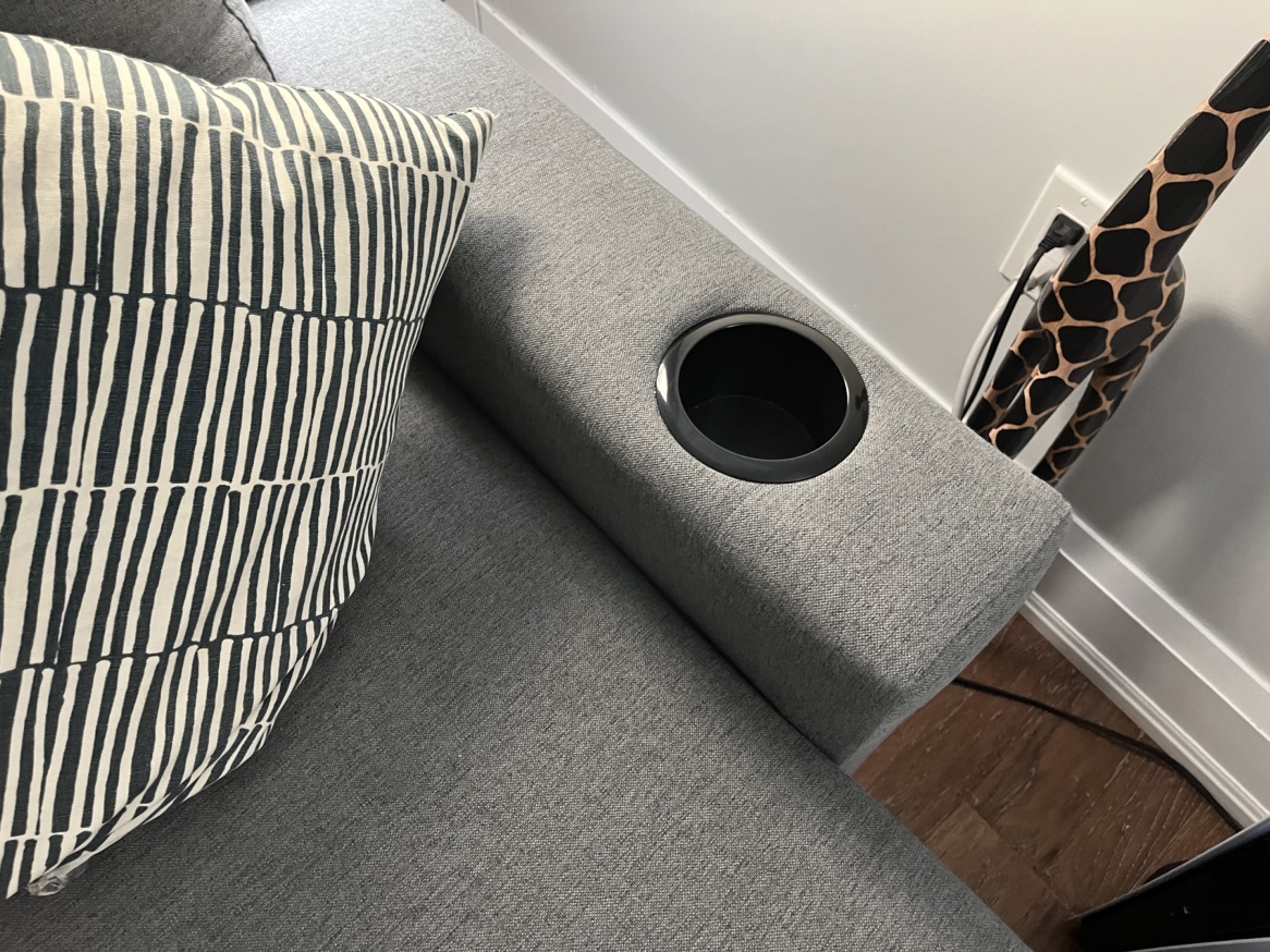 L shape reversible sofa with cup holders - photo 3