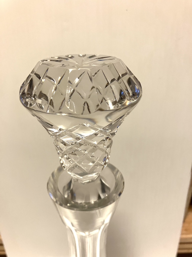 Cut Lead Crystal Cut Glass Eleanor Pinwheel Pattern Decanter ox - photo 3