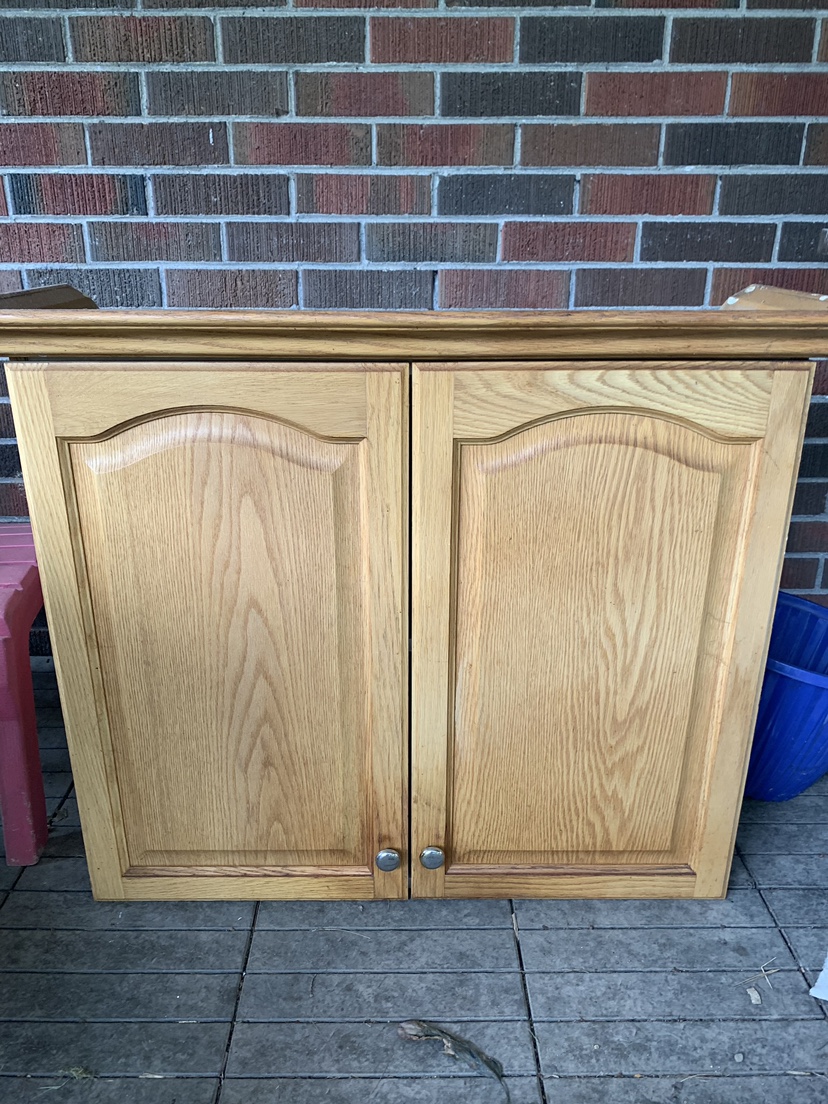 Oak kitchen cupboards