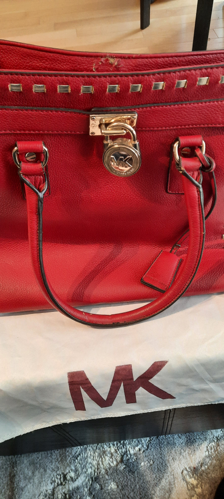Faux Red Leather Over the Shoulder Bag image indicator(2)