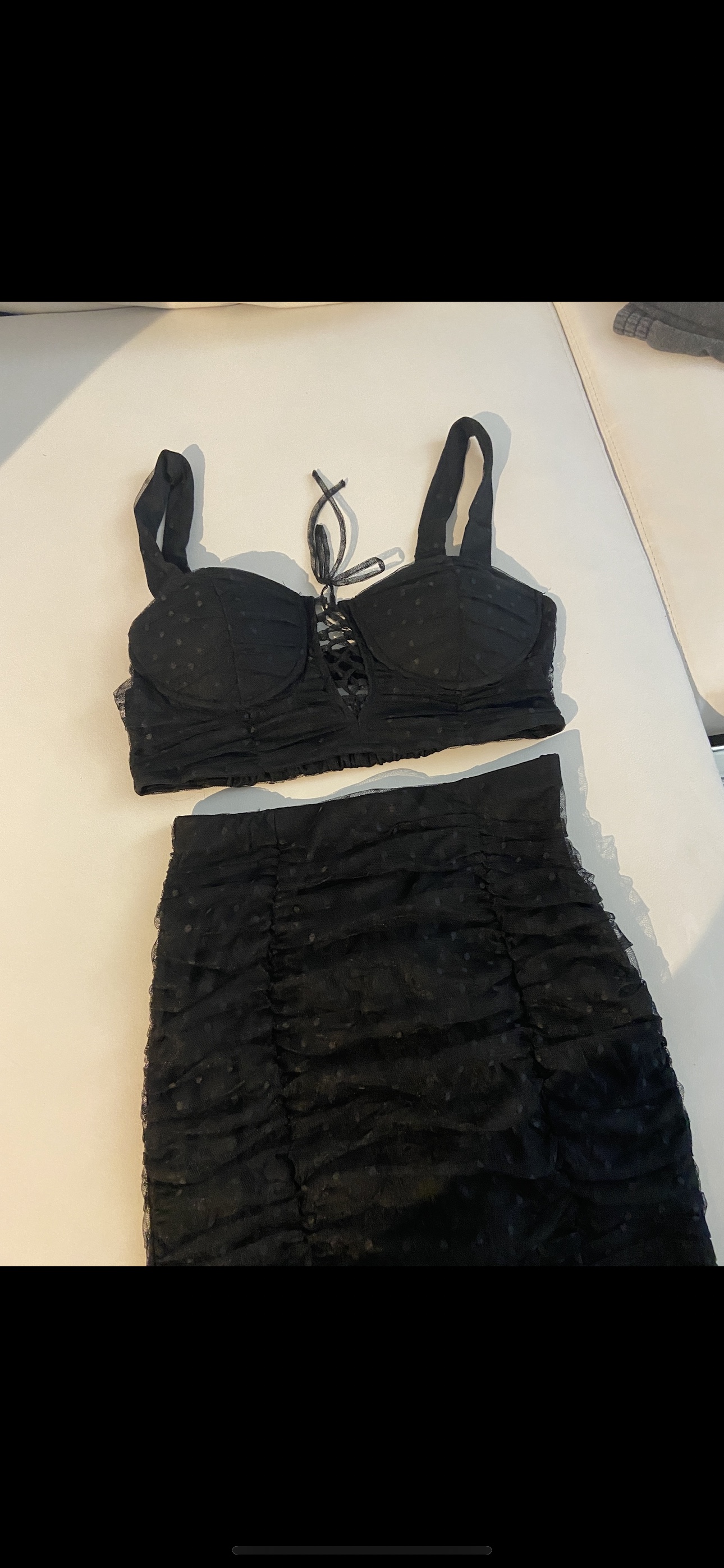 Black skirt set size small image indicator(2)