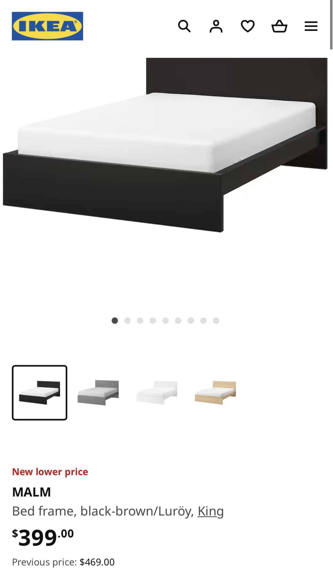 King size Mattress + Bedframe - photo 2