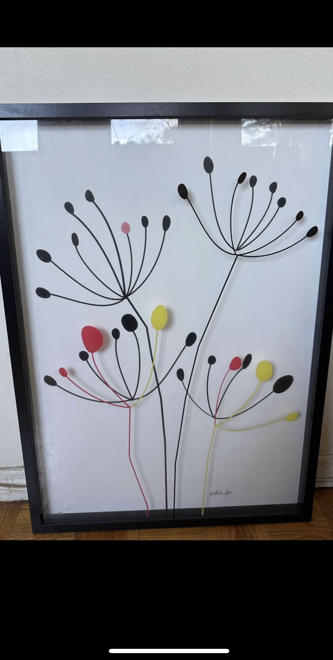 Ikea decorative frame, bild, dancing alliums
