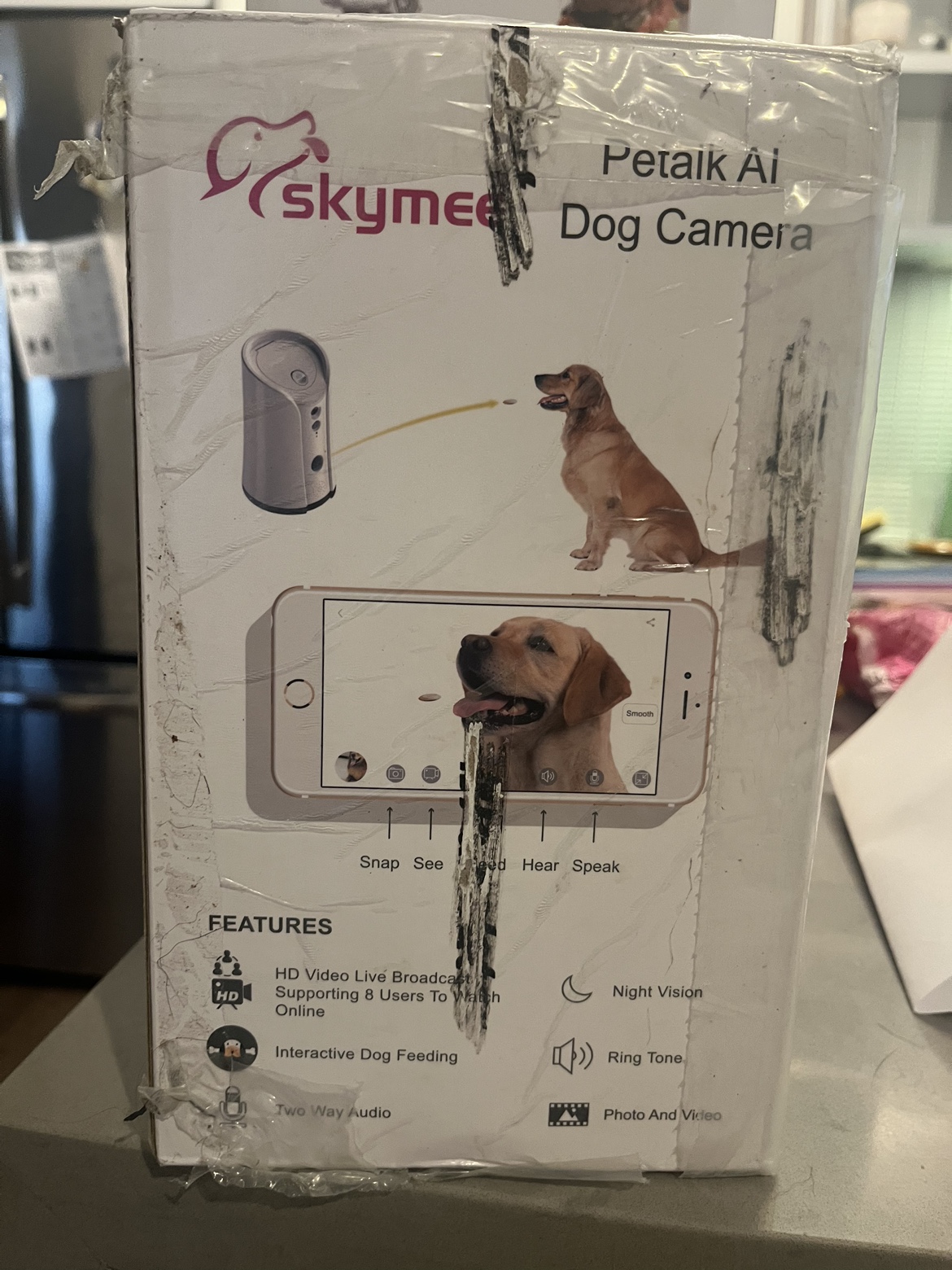 SKYMEE Pet Camera Treat Dispenser, Audio/Night Vision image indicator(6)