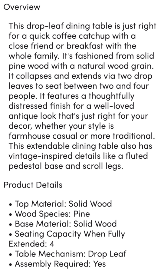 Drop Leaf Dining Table - photo 5
