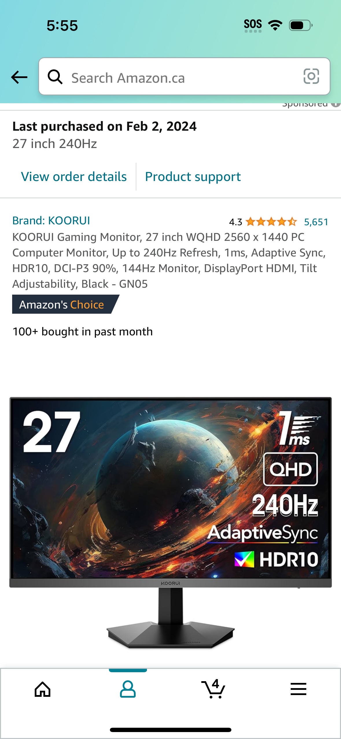 240hz monitor 27 inch 1440p