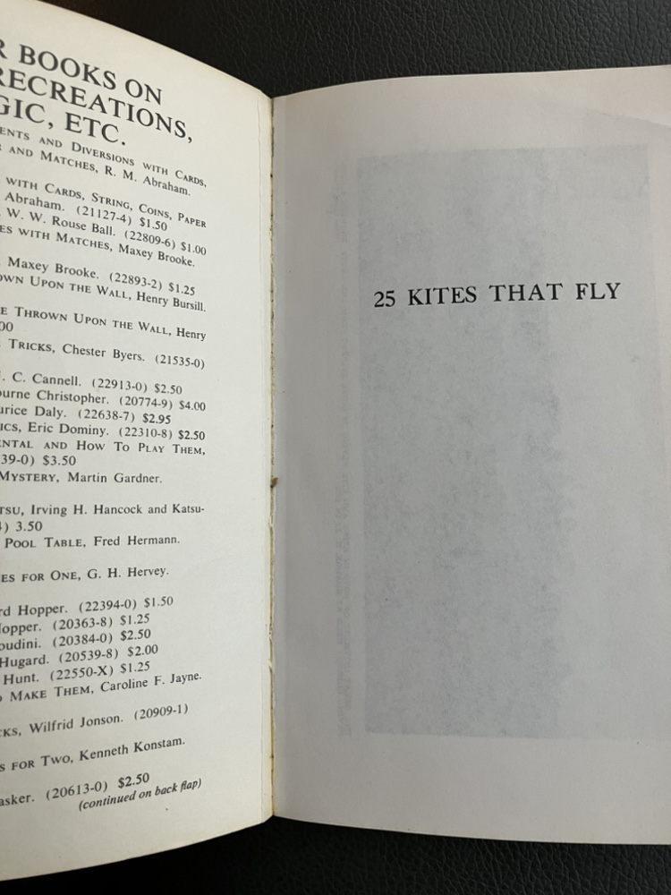 Vintage Paperback 25 Kites That Fly 1971 Kitemaking Tailless image indicator(6)