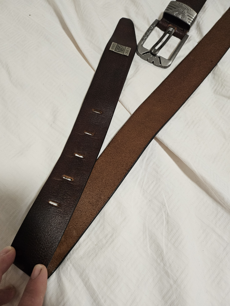 genuine leather authentic Armani belt image indicator(5)