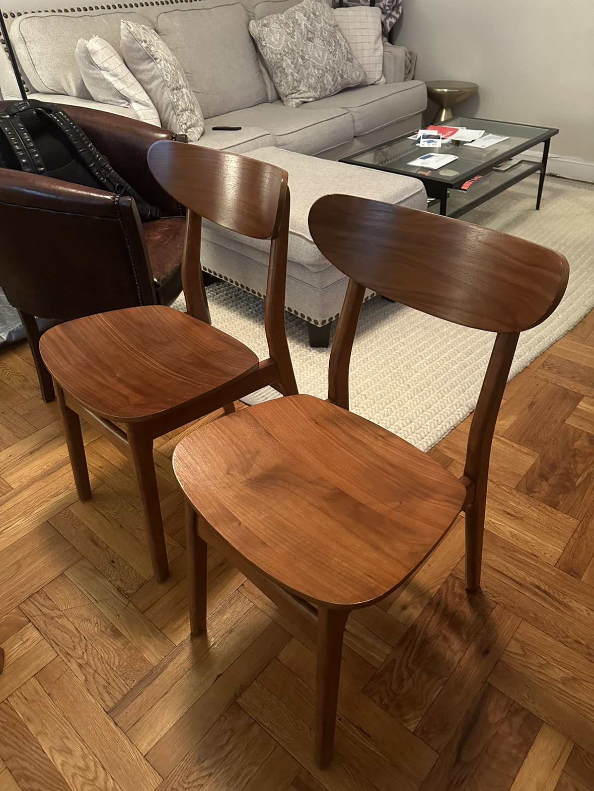 West elm chairs (pair)