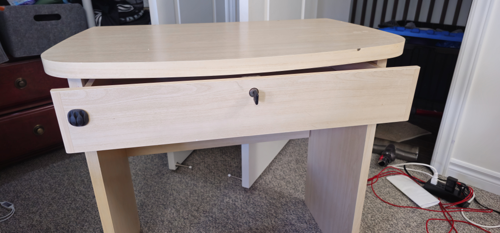 Desk, draw with lock