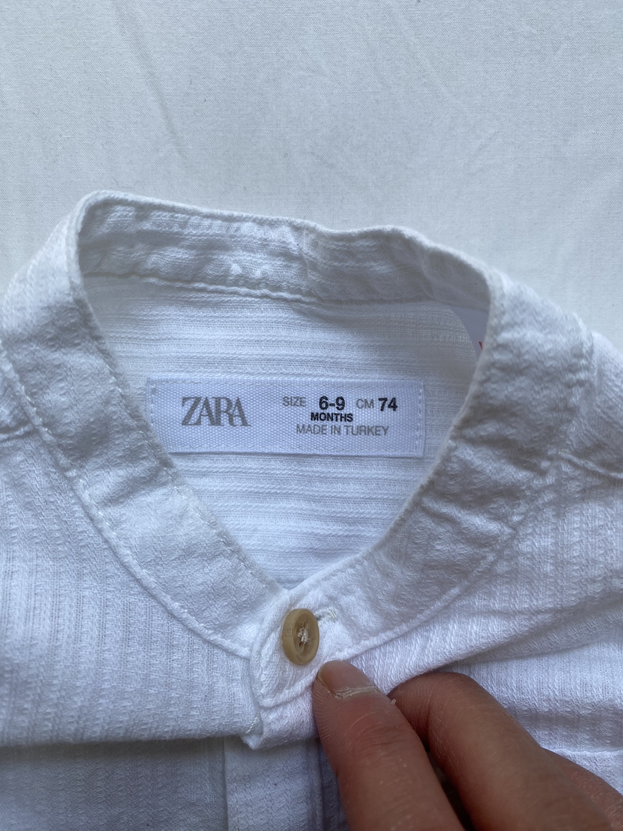 Zara baby button up shirt 6-9mth ⚽️ image indicator(3)