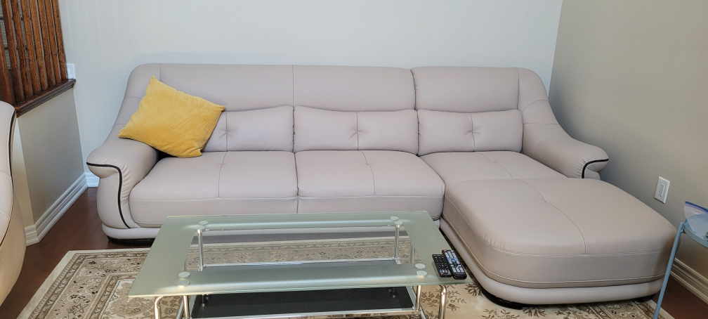Cream Sofa sectional and swivel lounger - photo 5