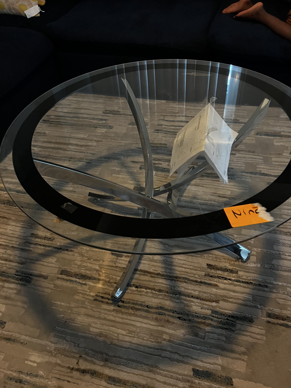 COASTER TAMPERED GLASS COFFEE TABLE. image indicator(3)