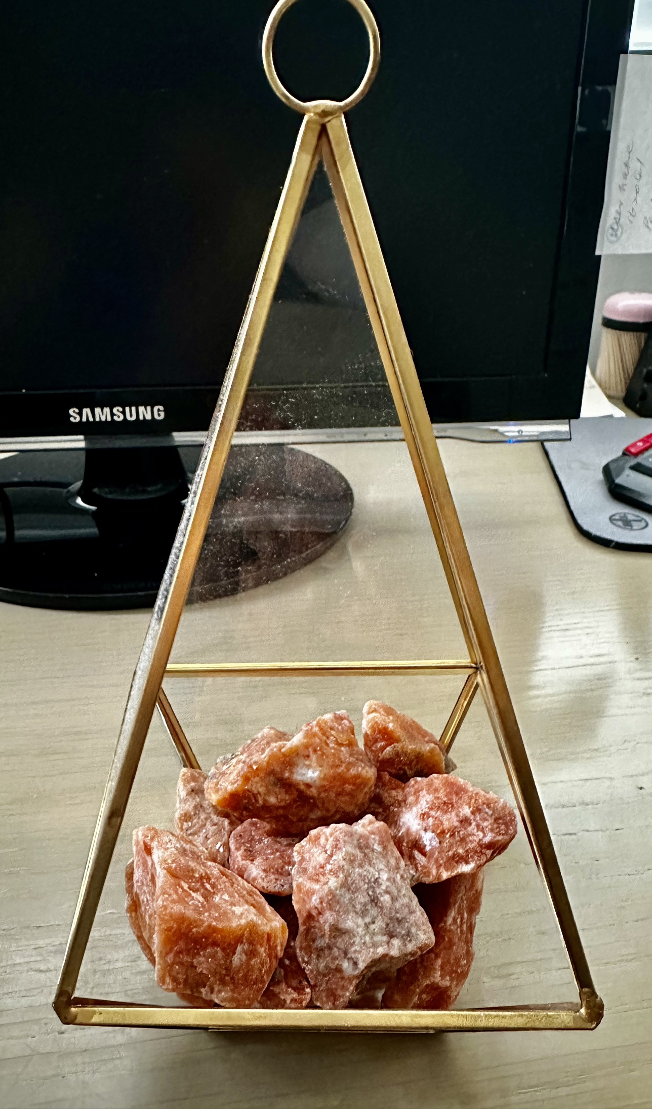 Pyramid shape glass containers for home decorations ⚽️ image indicator(3)