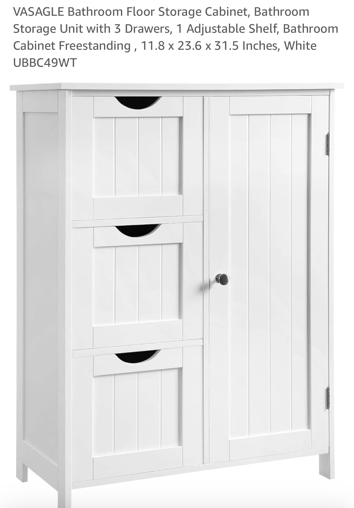 White storage unit