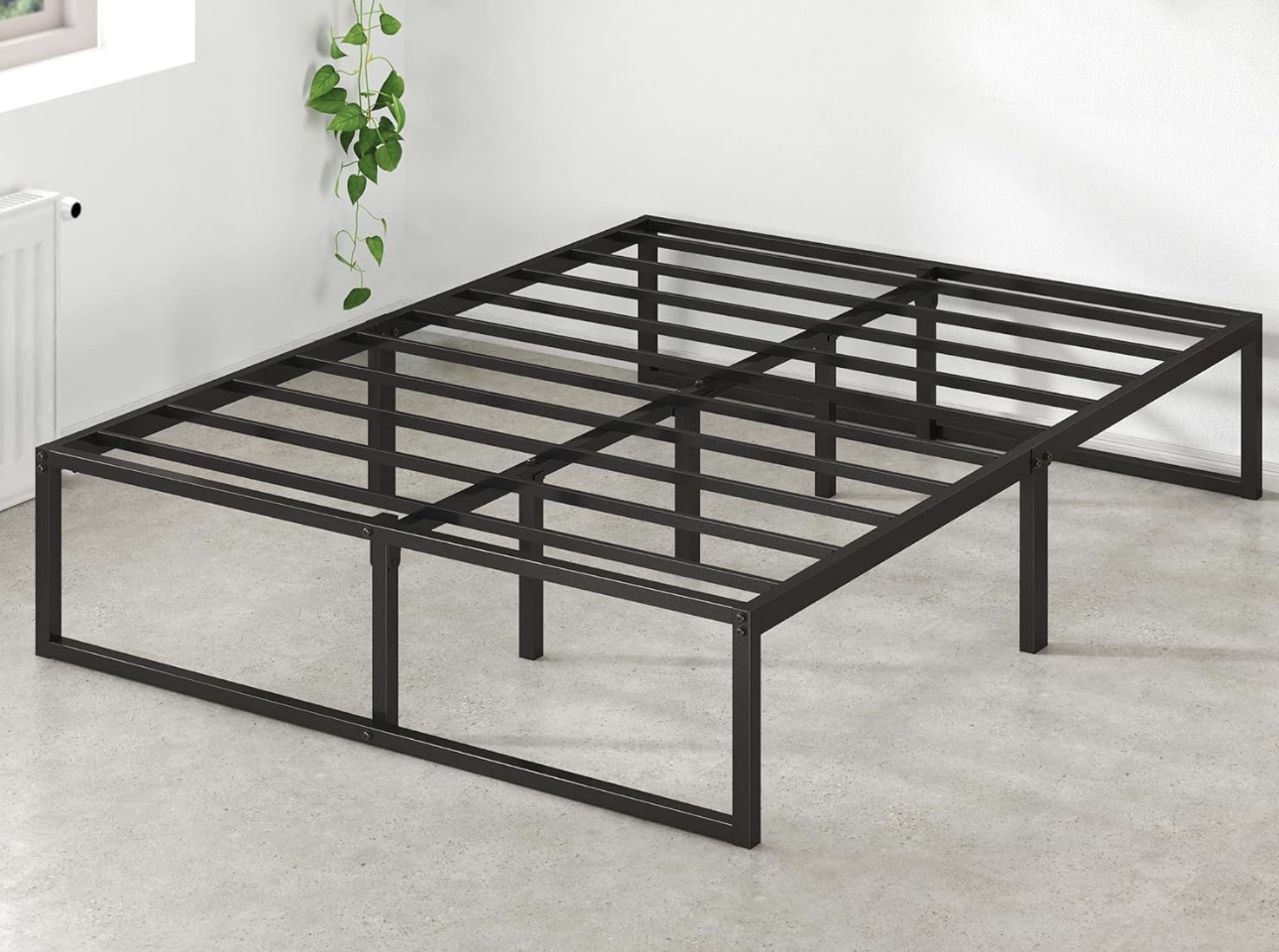Double bedfram metal with mattress thumbnail