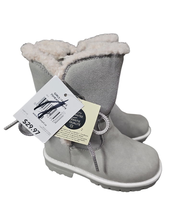 Girls' Grey Winter Boots size 8 - photo 2