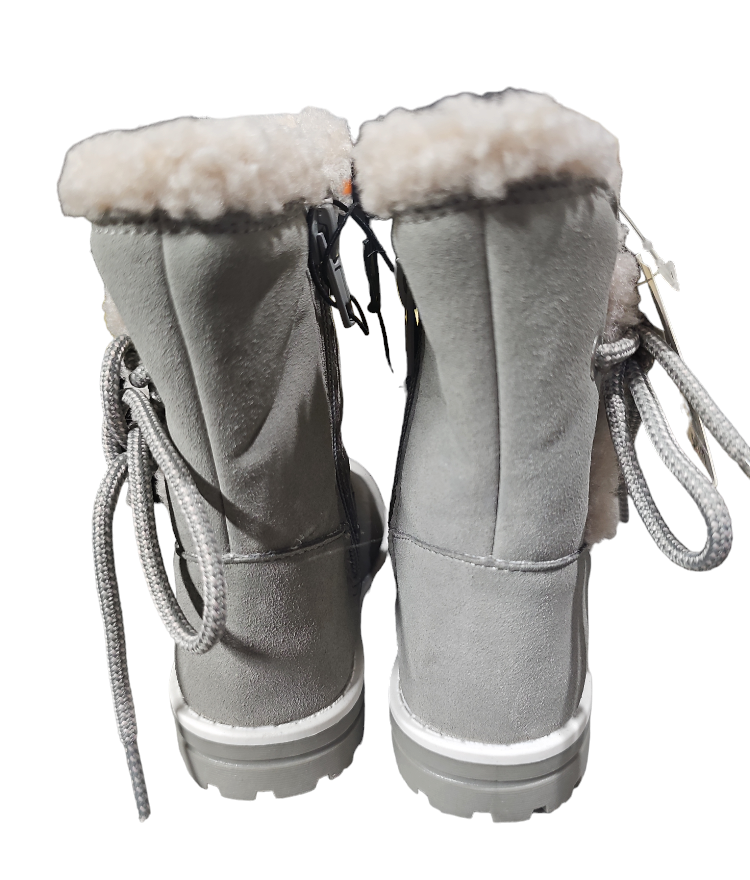 Girls' Grey Winter Boots size 8 - photo 3