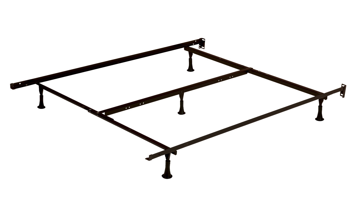 Queen metal bed stand and brand new boxspring