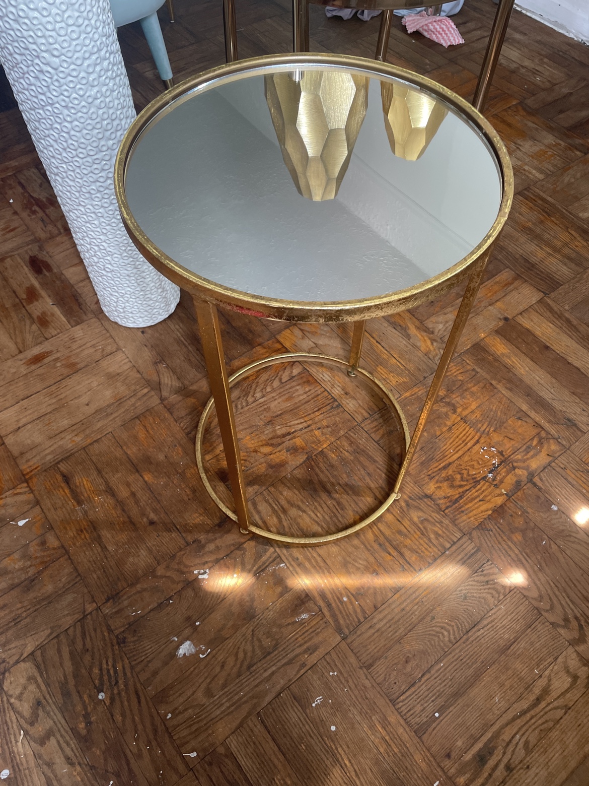 Gold Mirrored End Table