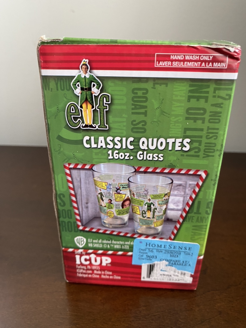 Elf Classic Quotes Glass 16 oz. (Brand New) - photo 2