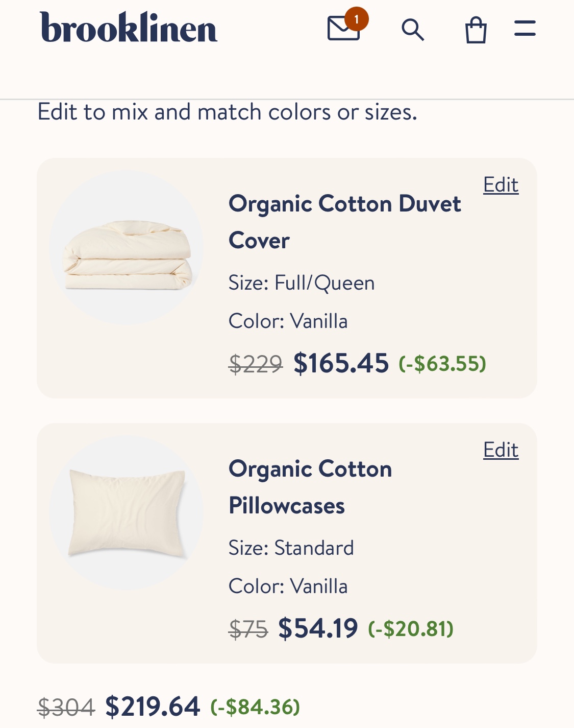 Brooklinen Duvet Cover + Pillow Cases - photo 3