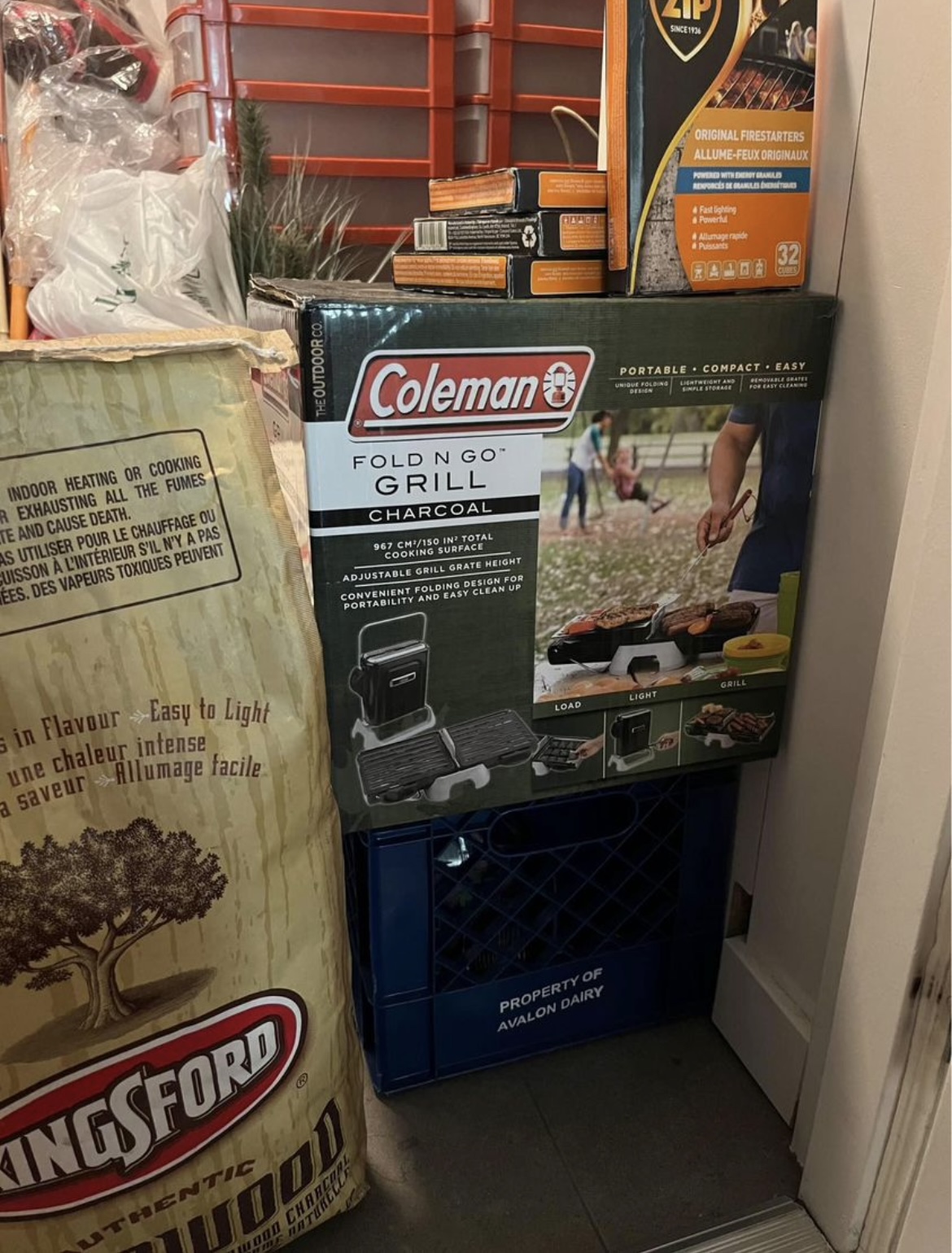 Coleman fold n go charcoal grill thumbnail