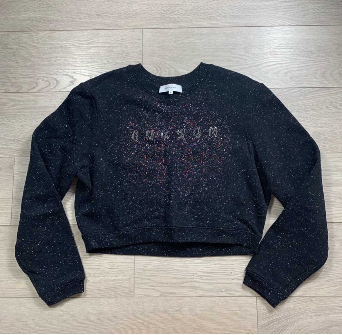 Carven Metallic Confetti Cropped Crewneck Sweater image indicator(3)