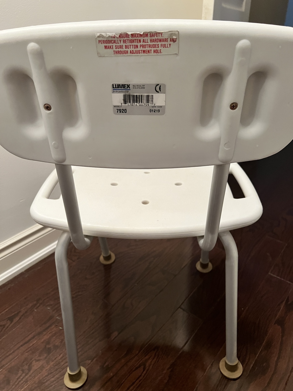 Lumex 7920 shower/bath chair with backrest - photo 2