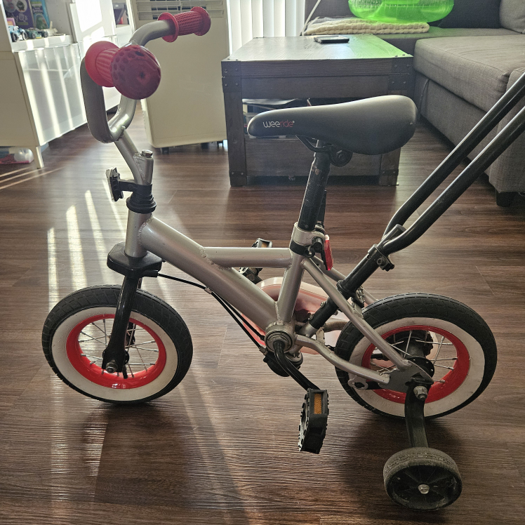 Good used red bike with parents wheel - photo 2