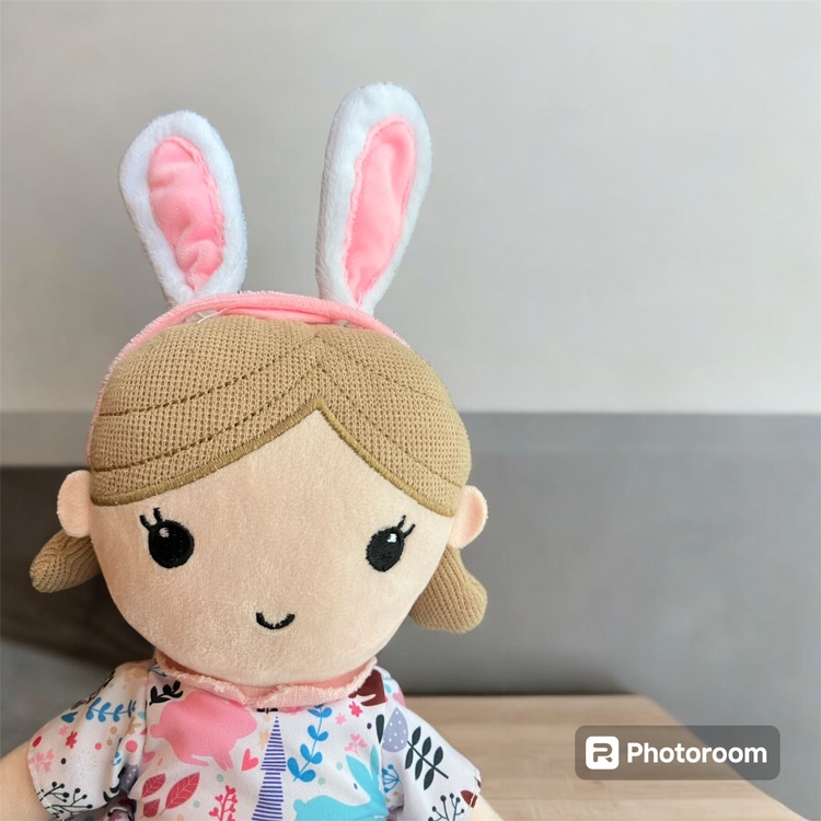 Linzy Toys 15" Doll with Pink Bunny Ears Emily Doll Nursery Baby image indicator(2)